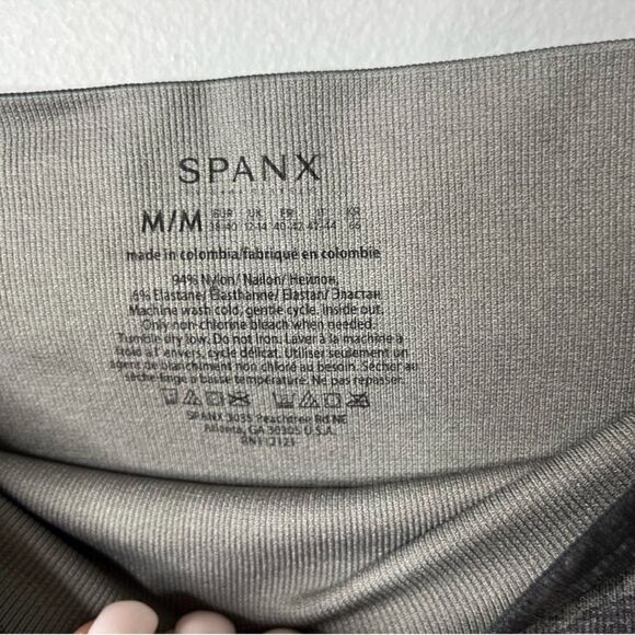 Spanx Seamless Leggings Heather Gray Camo M - Picture 4 of 5